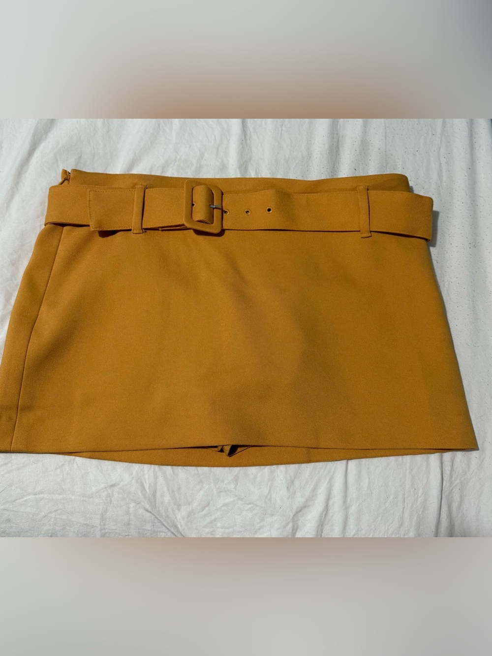 Express Belted Mustard Skort